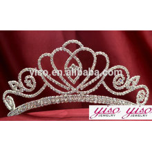 Tiara de la tiara de la muchacha elegante del rhinestone de la frente